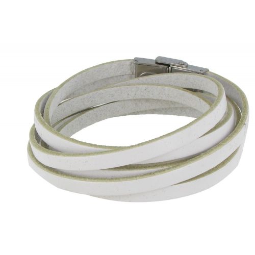 Bracelet Cuir et Fermoir Acier Inoxydable - Classics - LES POULETTES BIJOUX - Modalova