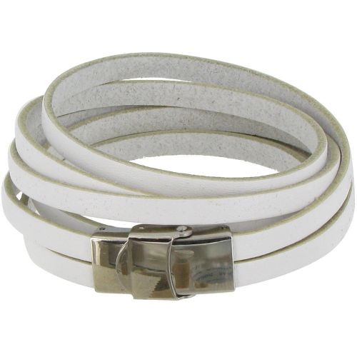 Bracelet Cuir et Fermoir Acier Inoxydable - Classics - LES POULETTES BIJOUX - Modalova