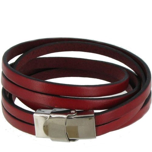 Bracelet Cuir et Fermoir Acier Inoxydable - Classics - LES POULETTES BIJOUX - Modalova