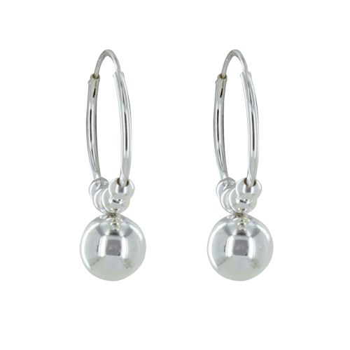 Boucles d'Oreilles Petites Créoles et ses Billes - LES POULETTES BIJOUX - Modalova