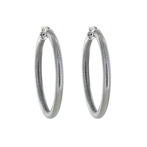 Boucles d'Oreilles Créoles Quadrillées - LES POULETTES BIJOUX - Modalova