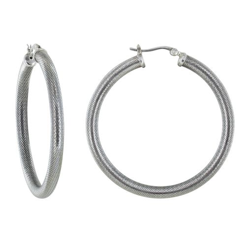 Boucles d'Oreilles Créoles Quadrillées - LES POULETTES BIJOUX - Modalova