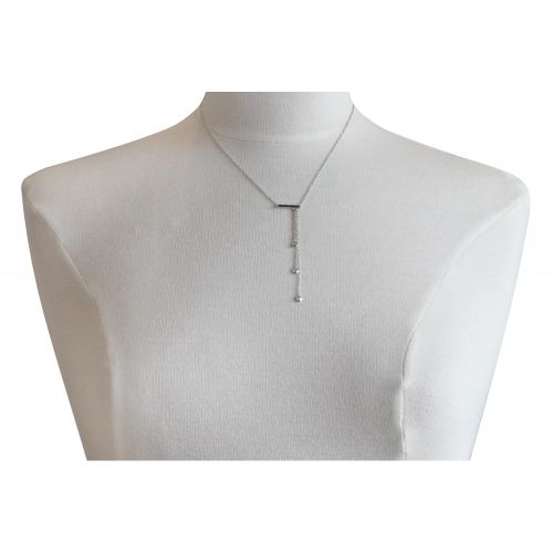 Collier 925 Rhodié Trois Chainettes et Strass - LES POULETTES BIJOUX - Modalova