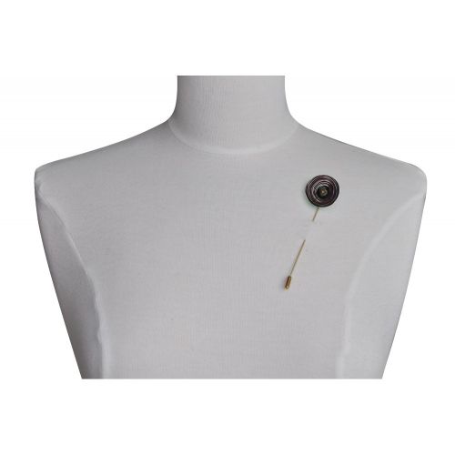 Broche Laiton et Coquelicot en Pâte de Verre - LES POULETTES BIJOUX - Modalova