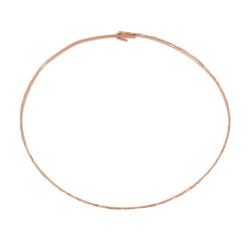 Bracelet Plaqué Or Jonc Plat Martelé Fermeture Crochet - LES POULETTES BIJOUX - Modalova