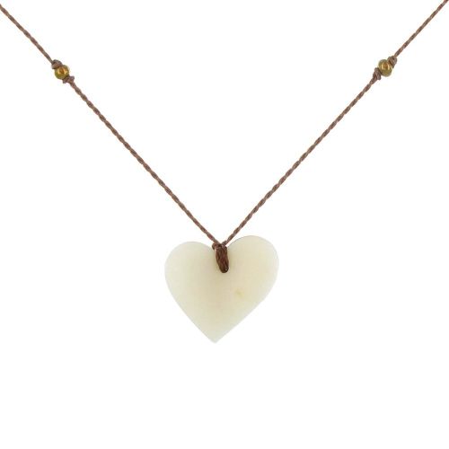 Collier Petit Coeur en Tagua - Classics - LES POULETTES BIJOUX - Modalova