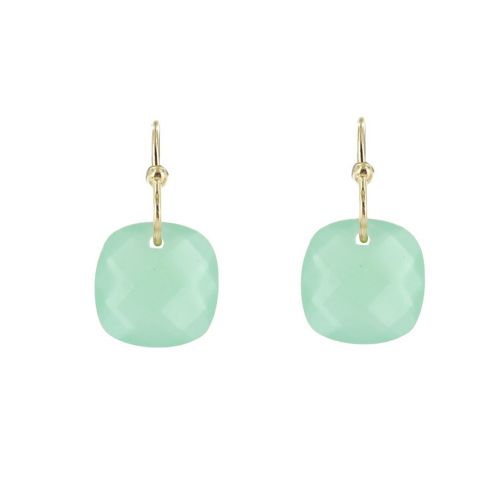 Boucles d'Oreilles Plaqué Or Picot et Verre Facetté - Classic - LES POULETTES BIJOUX - Modalova