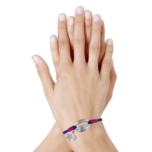 Bracelet Lien Bicolore Coquillage et Etoile Laiton Argenté Pe - LES POULETTES BIJOUX - Modalova