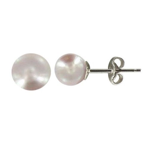 Boucles d'Oreilles Clou Argent 925 et Perles de Culture 6.5-7 - LES POULETTES BIJOUX - Modalova