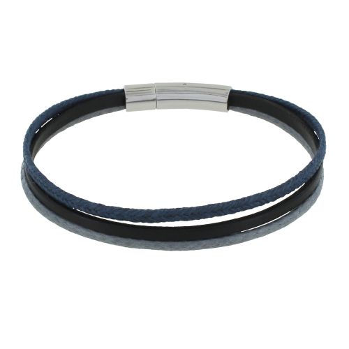 Bracelet Mix Lin Coton Cuir - LES POULETTES BIJOUX - Modalova