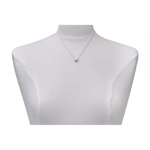Collier Rhodié Solitaire Cristal 9mm - LES POULETTES BIJOUX - Modalova