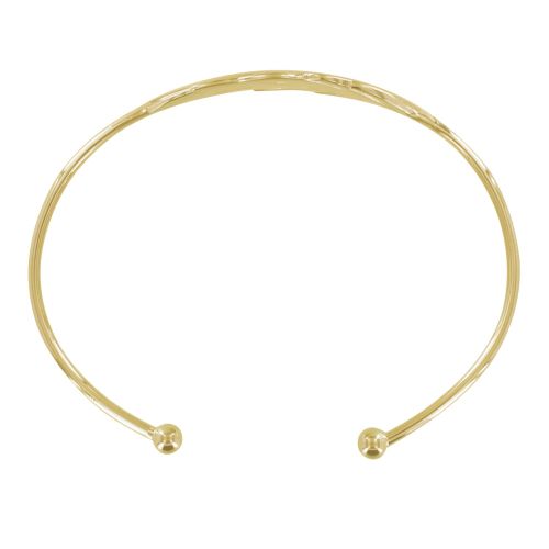 Bracelet Plaqué Demi Jonc Plume - LES POULETTES BIJOUX - Modalova