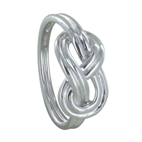 Bague 925 Rhodié Double Noeud Marin - taille 52 - LES POULETTES BIJOUX - Modalova