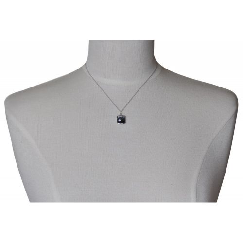 Collier Argent et son Carré Oeil de Chat Facetée - Classics - LES POULETTES BIJOUX - Modalova