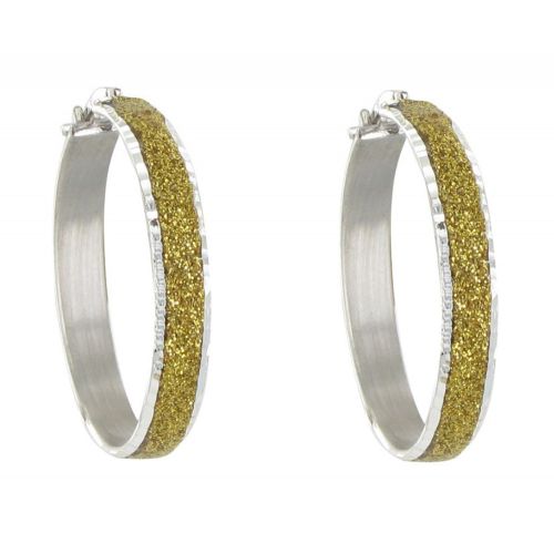 Boucles d'Oreilles Argent 925 Créoles Paillettes - Classics - LES POULETTES BIJOUX - Modalova