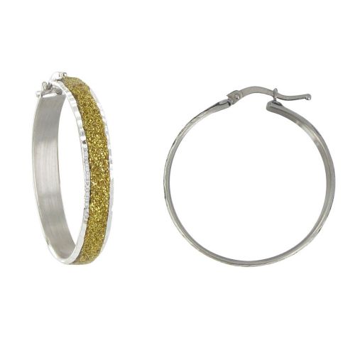 Boucles d'Oreilles Argent 925 Créoles Paillettes - Classics - LES POULETTES BIJOUX - Modalova