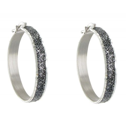 Boucles d'Oreilles Argent 925 Créoles Paillettes - Classics - LES POULETTES BIJOUX - Modalova