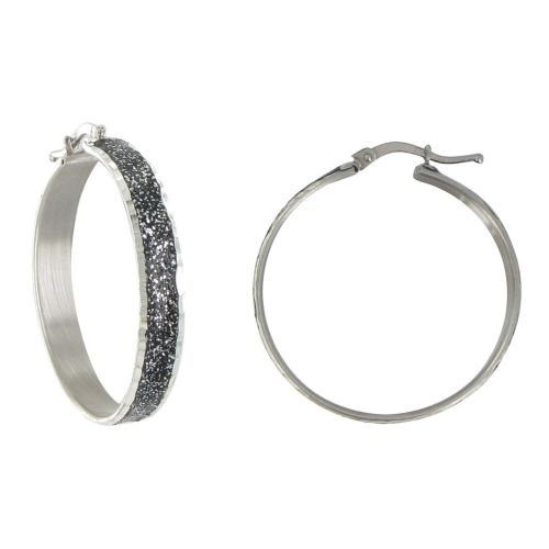 Boucles d'Oreilles Argent 925 Créoles Paillettes - Classics - LES POULETTES BIJOUX - Modalova