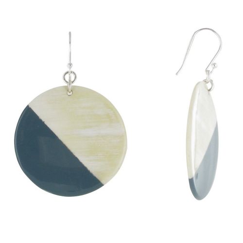 Boucles d'Oreilles Corne Cercle et Résine - Classics - LES POULETTES BIJOUX - Modalova