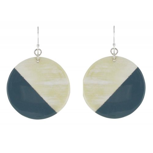Boucles d'Oreilles Corne Cercle et Résine - Classics - LES POULETTES BIJOUX - Modalova