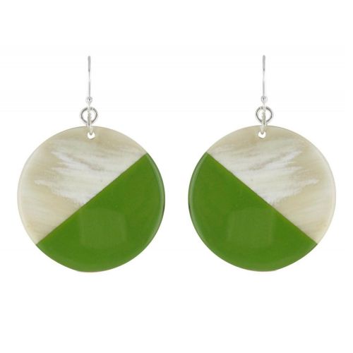 Boucles d'Oreilles Corne Cercle et Résine - Classics - LES POULETTES BIJOUX - Modalova