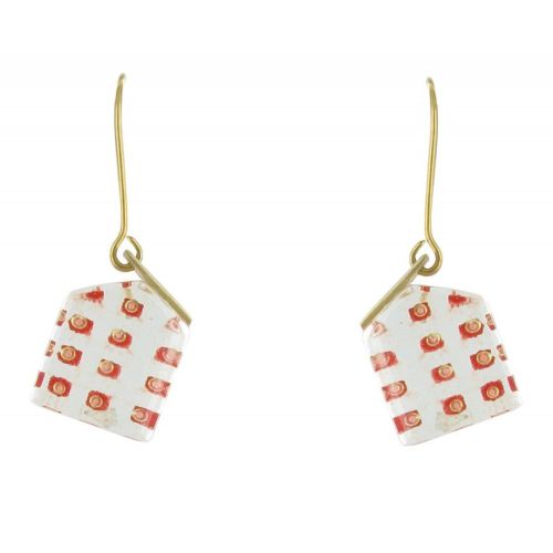 Boucles d'Oreilles Sweet Home Laiton et Pâte de Verre - Class - LES POULETTES BIJOUX - Modalova