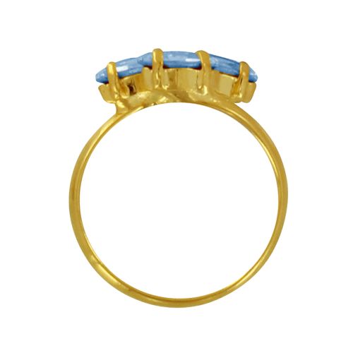 Bague Laiton Doré Trois Strass - taille 60 - LES POULETTES BIJOUX - Modalova