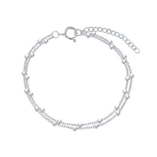 Bracelet Billes Double Chaines - LES POULETTES BIJOUX - Modalova