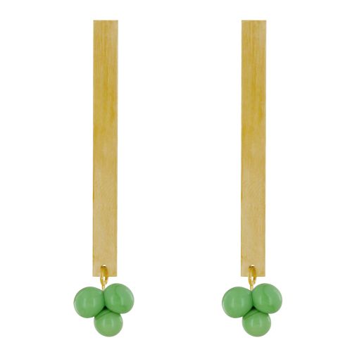 Boucles d'Oreilles Clous Laiton Rectangle Plat et Bouquet de - LES POULETTES BIJOUX - Modalova