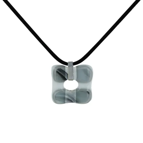 Collier Argent 925 et Petit Pendentif Pâte de Verre Donuts - LES POULETTES BIJOUX - Modalova