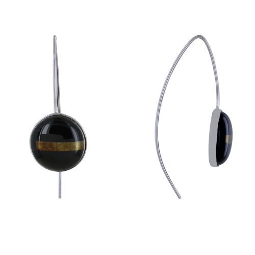Boucles d'Oreilles Argent 925 Rayées et Argent - LES POULETTES BIJOUX - Modalova