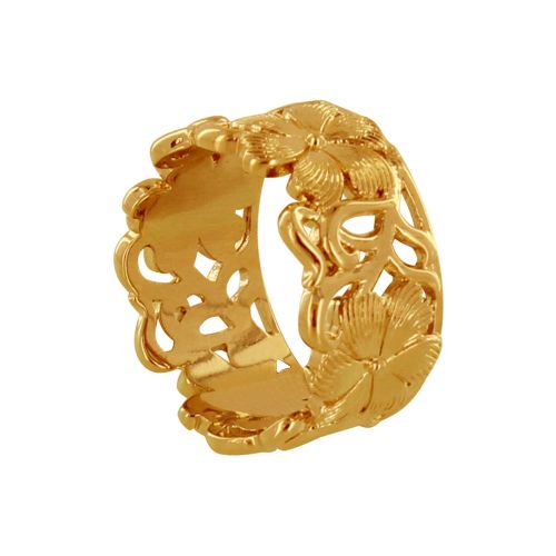 Bague Plaqué Large Fleurie - taille 60 - LES POULETTES BIJOUX - Modalova