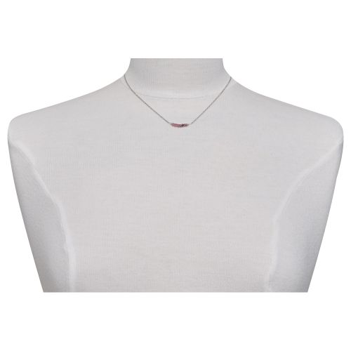 Collier Chaine Argent 925 Rhodié Sept Perles Facettées de Tou - LES POULETTES BIJOUX - Modalova