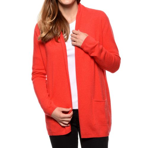 BIJOUX - Gilet Col Châle 100% Cachemire 2 Fils - Corail - taille - LES POULETTES - Modalova