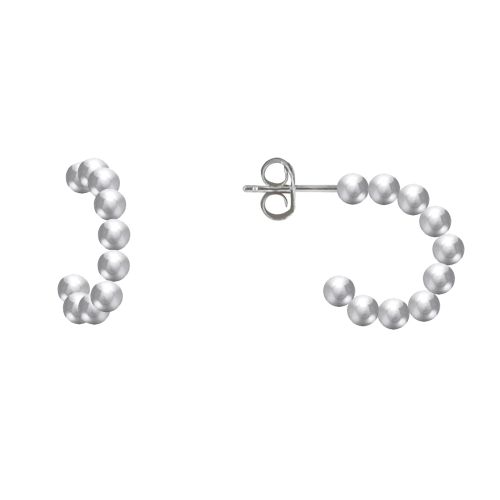 Boucles d'Oreilles 925 Demi Créoles de Billes - LES POULETTES BIJOUX - Modalova