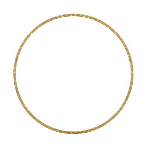 Bracelet Plaqué Jonc Strié Très Fin Plat 6,2cm - LES POULETTES BIJOUX - Modalova