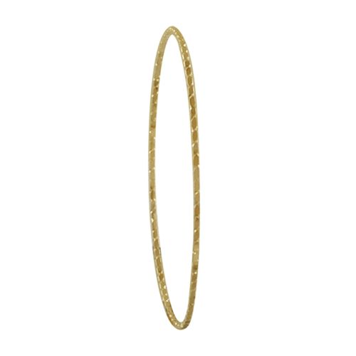 Bracelet Plaqué Jonc Strié Très Fin Plat 6,2cm - LES POULETTES BIJOUX - Modalova
