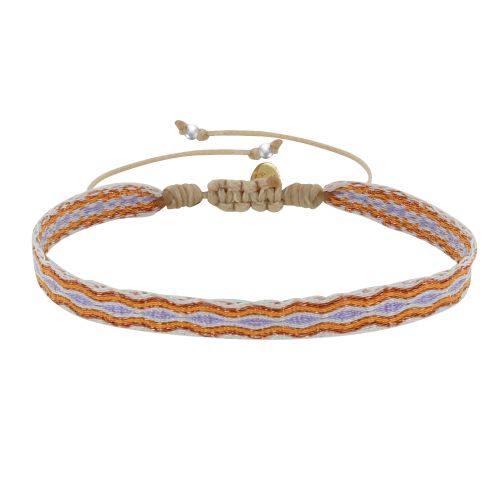 Bracelet Lien Tissé Losanges Violet Clair - LES POULETTES BIJOUX - Modalova
