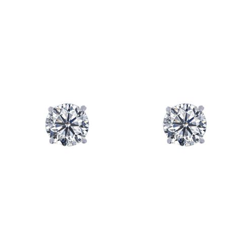 Boucles d'Oreilles 925 Solitaire Strass Cristal 6mm - LES POULETTES BIJOUX - Modalova