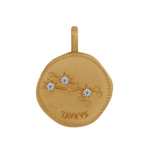 Pendentif Plaqué Constellation Taureau et Strass - LES POULETTES BIJOUX - Modalova