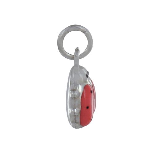 Pendentif Argent Coccinelle Bombée et Noire - LES POULETTES BIJOUX - Modalova