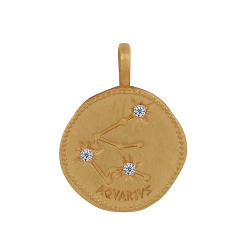 Pendentif Plaqué Constellation Verseau et Strass - LES POULETTES BIJOUX - Modalova