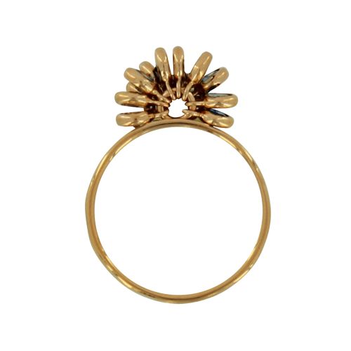 Bague Plaqué Breloques Rondes Dégradé Bleu - taille 60 - LES POULETTES BIJOUX - Modalova