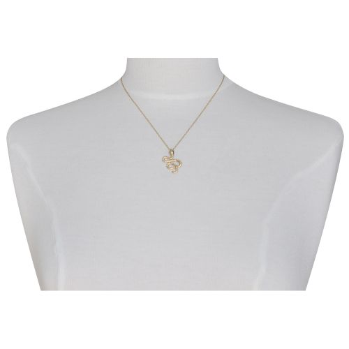Pendentif Plaqué Serpent aux Yeux Verts - LES POULETTES BIJOUX - Modalova