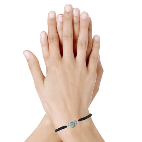 Bracelet Argent 925 Lien Tréssé Oeil de Sainte Lucie Rond - LES POULETTES BIJOUX - Modalova