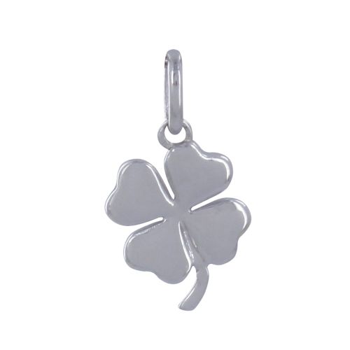 Pendentif 925 Rhodié Mini Trèfle à Quatre Feuilles - LES POULETTES BIJOUX - Modalova