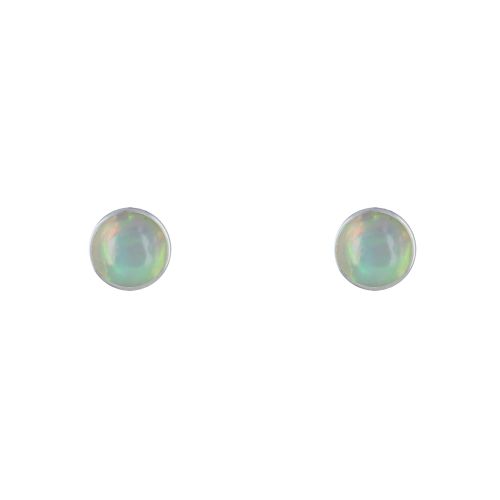 Boucles d'Oreilles Clous Argent 925 Demi Perle d'Opale - LES POULETTES BIJOUX - Modalova
