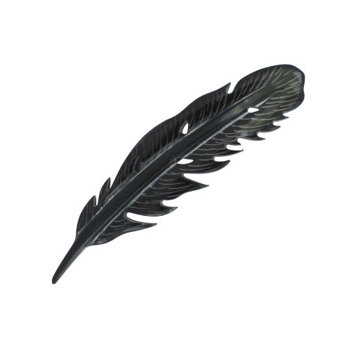 Broche Plume en Corne Modèle 1 - LES POULETTES BIJOUX - Modalova