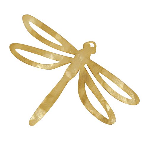 Broche Laiton Doré Libellule Martelé - LES POULETTES BIJOUX - Modalova