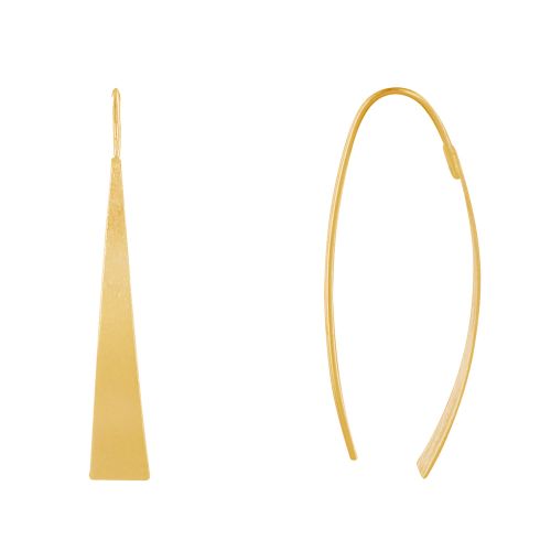 Boucles d'Oreilles Brossé Long Triangle - Or - LES POULETTES BIJOUX - Modalova